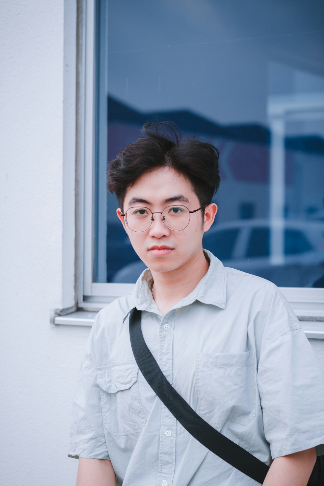 Portrait of a Danish male journalist in his 30s