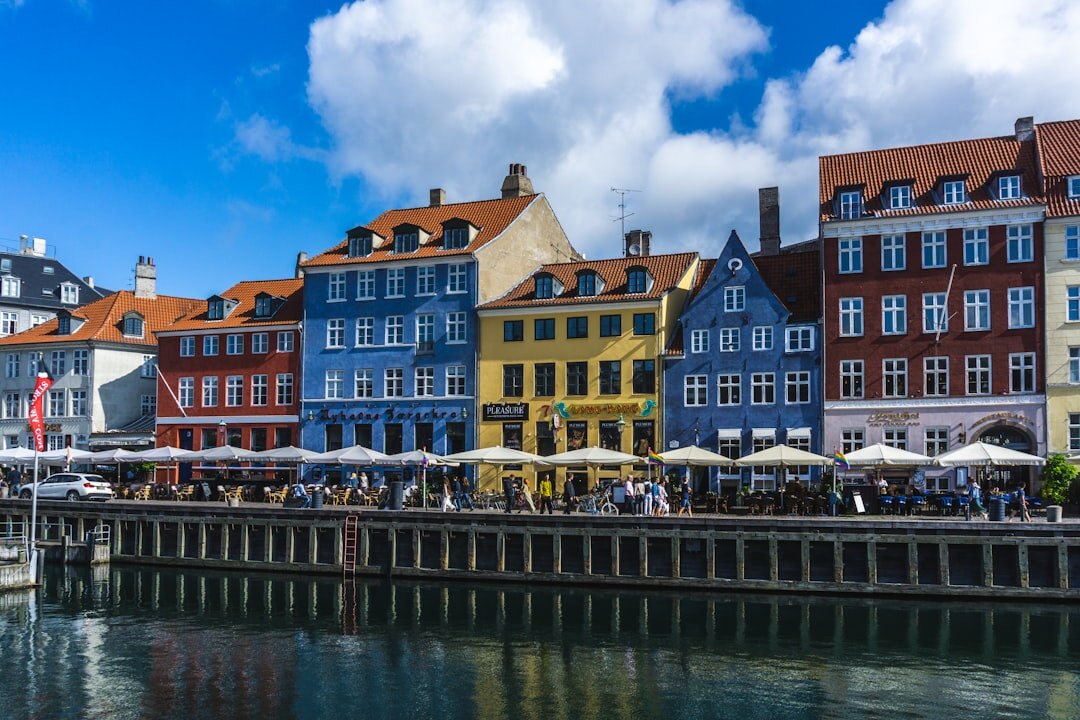 Community gathering in a Danish town during a local festival
